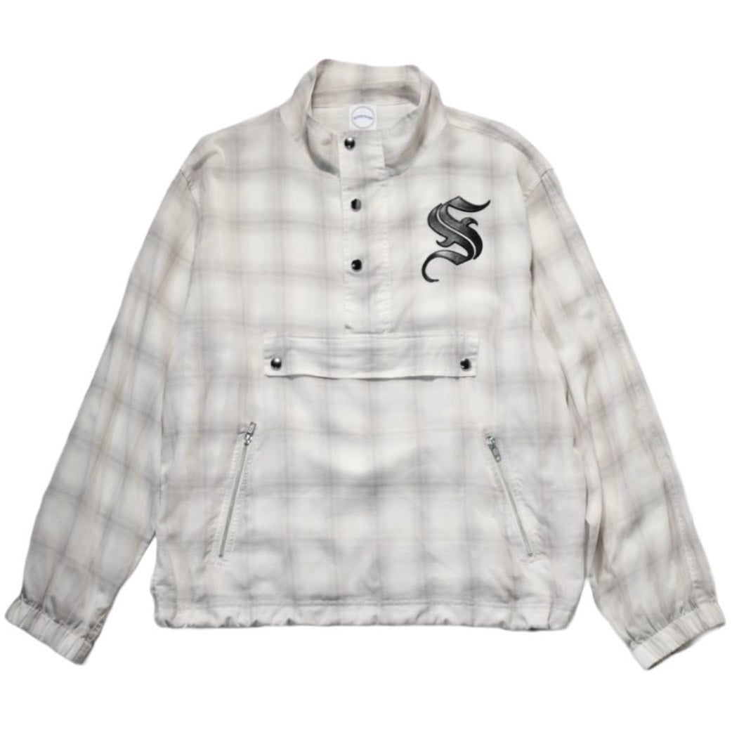 Zip Anorak Shirt / White Check