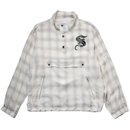 Zip Anorak Shirt / White Check