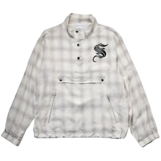 Zip Anorak Shirt / White Check