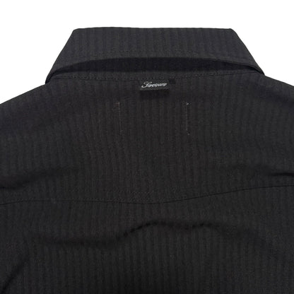 STRIPED L/S SHIRT / BLACK