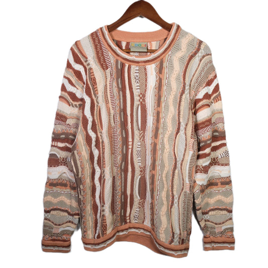 VINTAGE "COOGI" 3D KNIT SWEATER / PINK BEIGE/ 表記
