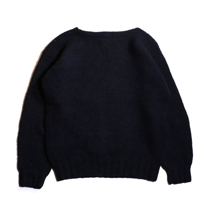 USED Ralph Lauren Hand Hunter Birds Dogs Spaniels Blue Label sweter / NAVY 表記M
