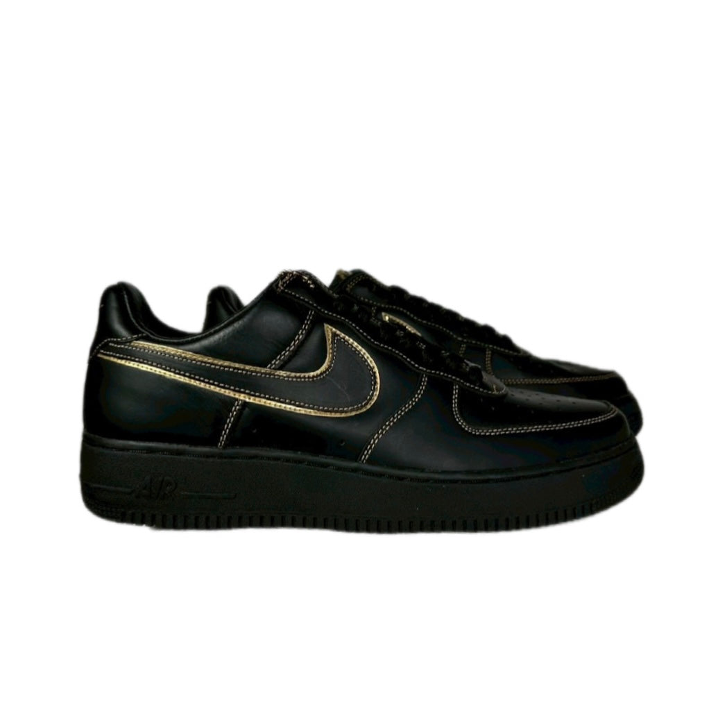 NIKE " AIR FORSE " / BLACK / BLACK-METALALLIC GOLD NOIR NOIR-ORMETA