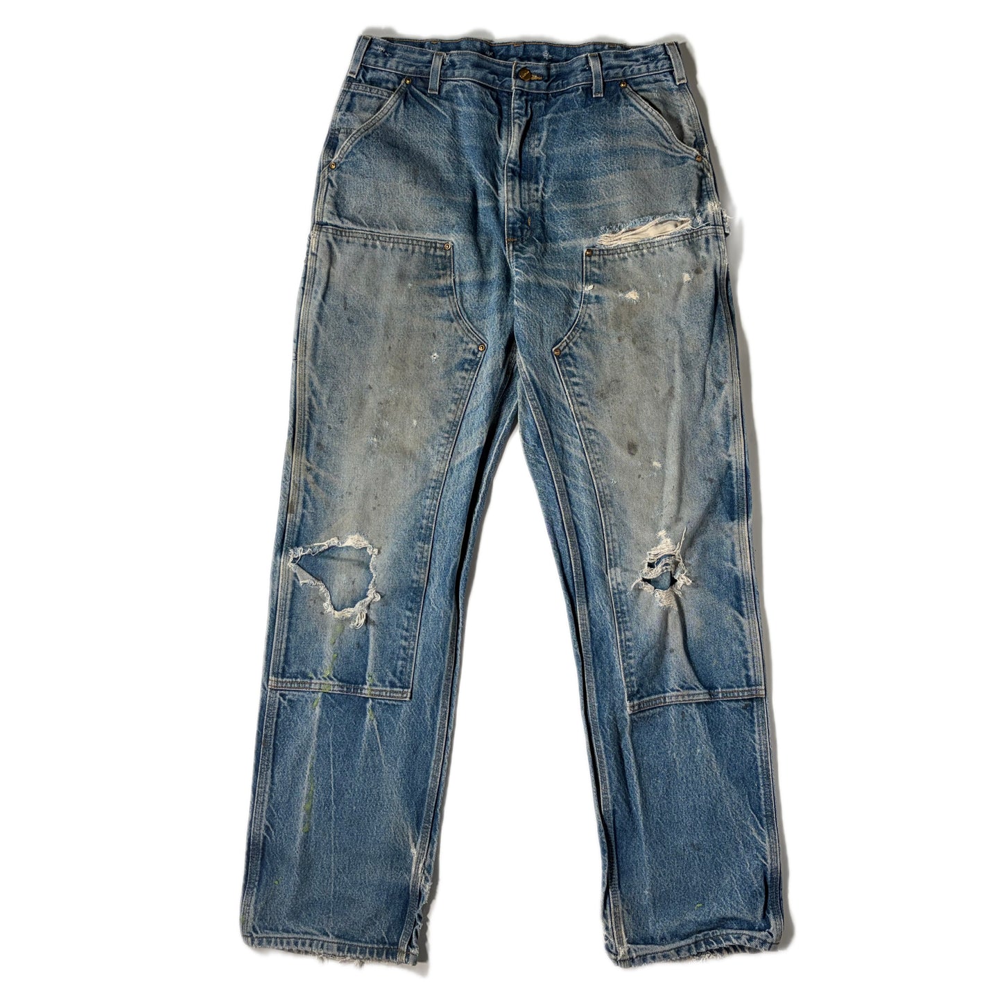 "OLD CARHARTT DOUBLE  KNEE DENIM PANTs/ INDIGO/  表記w36