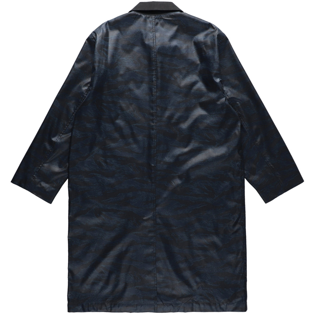 TIGER CAMO NYLON LONG JACKET / BLUE