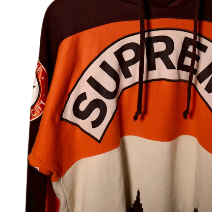 USED "SUPREME2005ss RAISING HELL HOODIE / BROWN / 表記XL"