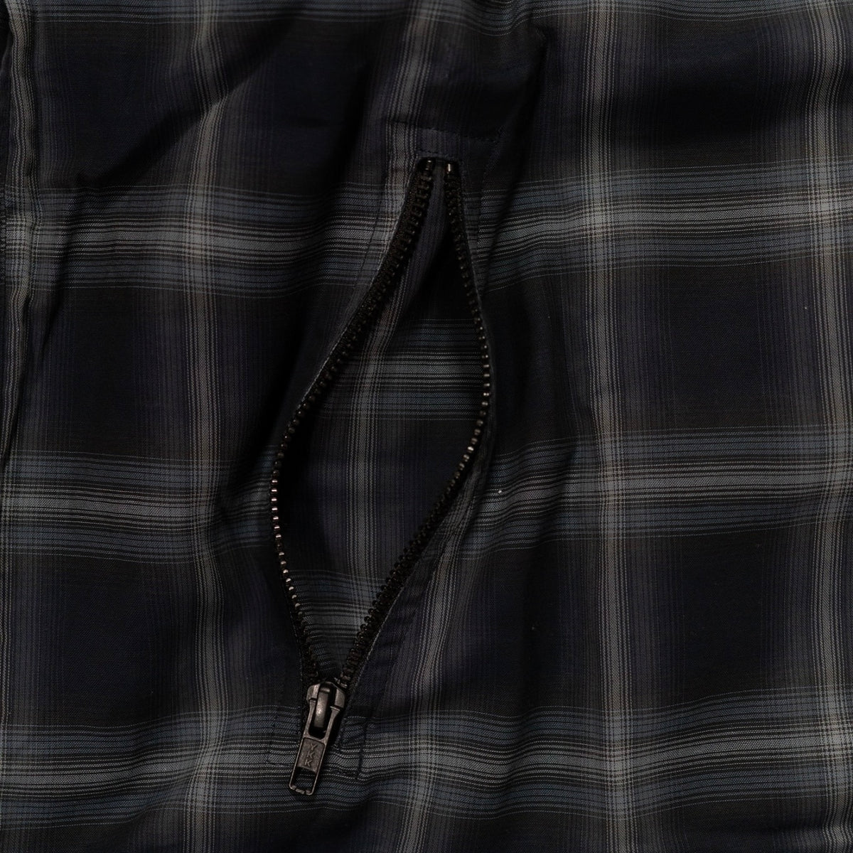 Zip Anorak Shirt / Blue Check