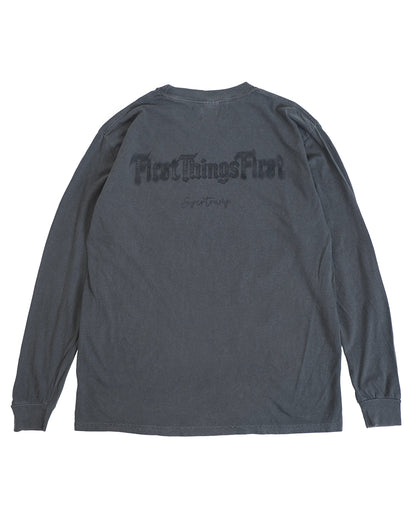 First things First Bule LOGO L/S TEE/ BLACK
