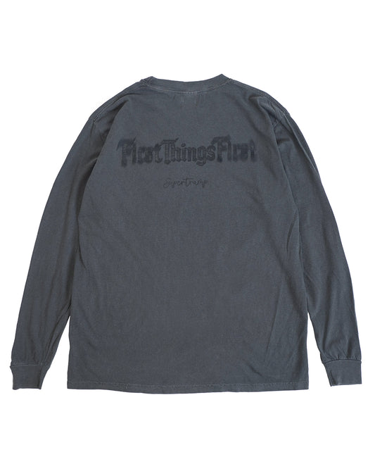 First things First Bule LOGO L/S TEE/ BLACK