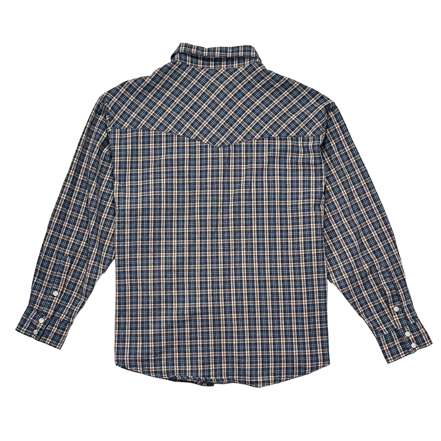 00s "WEST COAST CHOPPERS" CHECK L/S SHIRTS BLUE / M