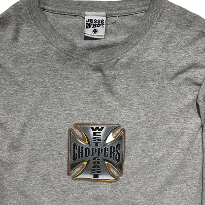 90s "WEST COAST CHOPPERS" L/S TEE GREY / XL