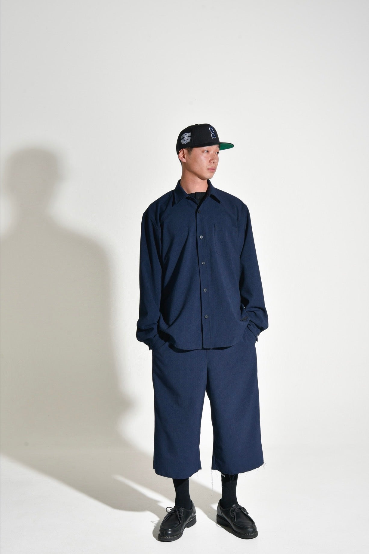 COOL STRIPE L/S SHIRTS / NAVY