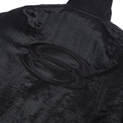 STAND NECK BOMBER JACKET / SATIN BLACK