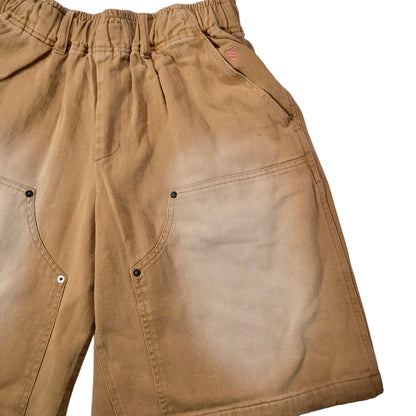 TWILL BLAST DOUBLE KNEE SHORTS /  BEIGE
