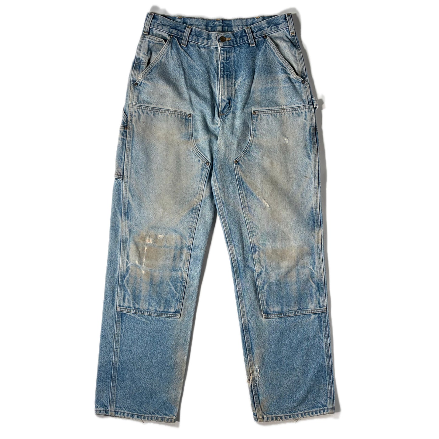 "OLD CARHARTT DOUBLE  KNEE DENIM PANTs/ INDIGO/  表記w34