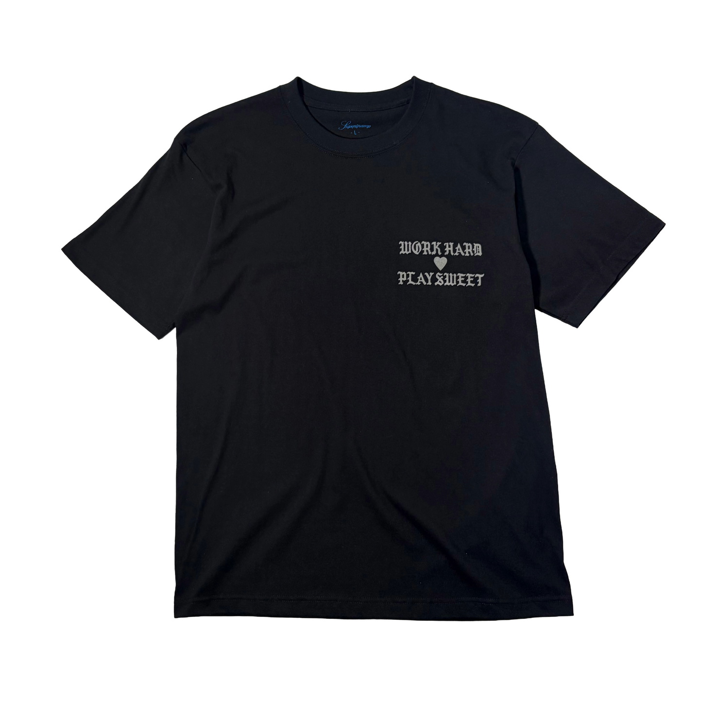 24/7 WORK HARD ♡ PLAY SWEET TEE / BLACK