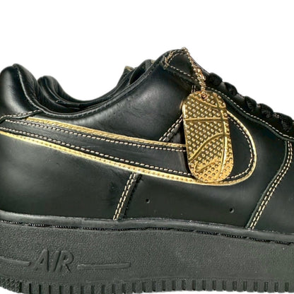 NIKE " AIR FORSE " / BLACK / BLACK-METALALLIC GOLD NOIR NOIR-ORMETA