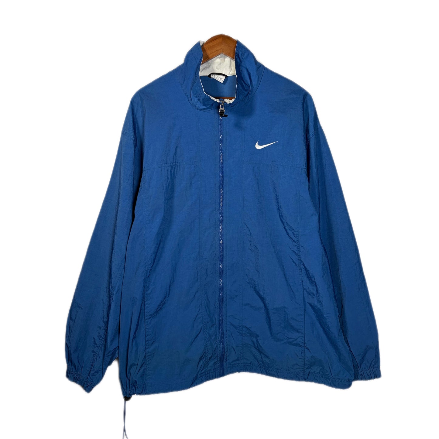 USED NIKE ZIPUP NYLON Jacket
　/ NAVY BLUE 表記XL