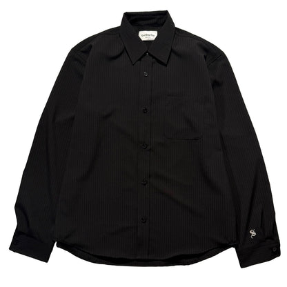 STRIPED L/S SHIRT / BLACK