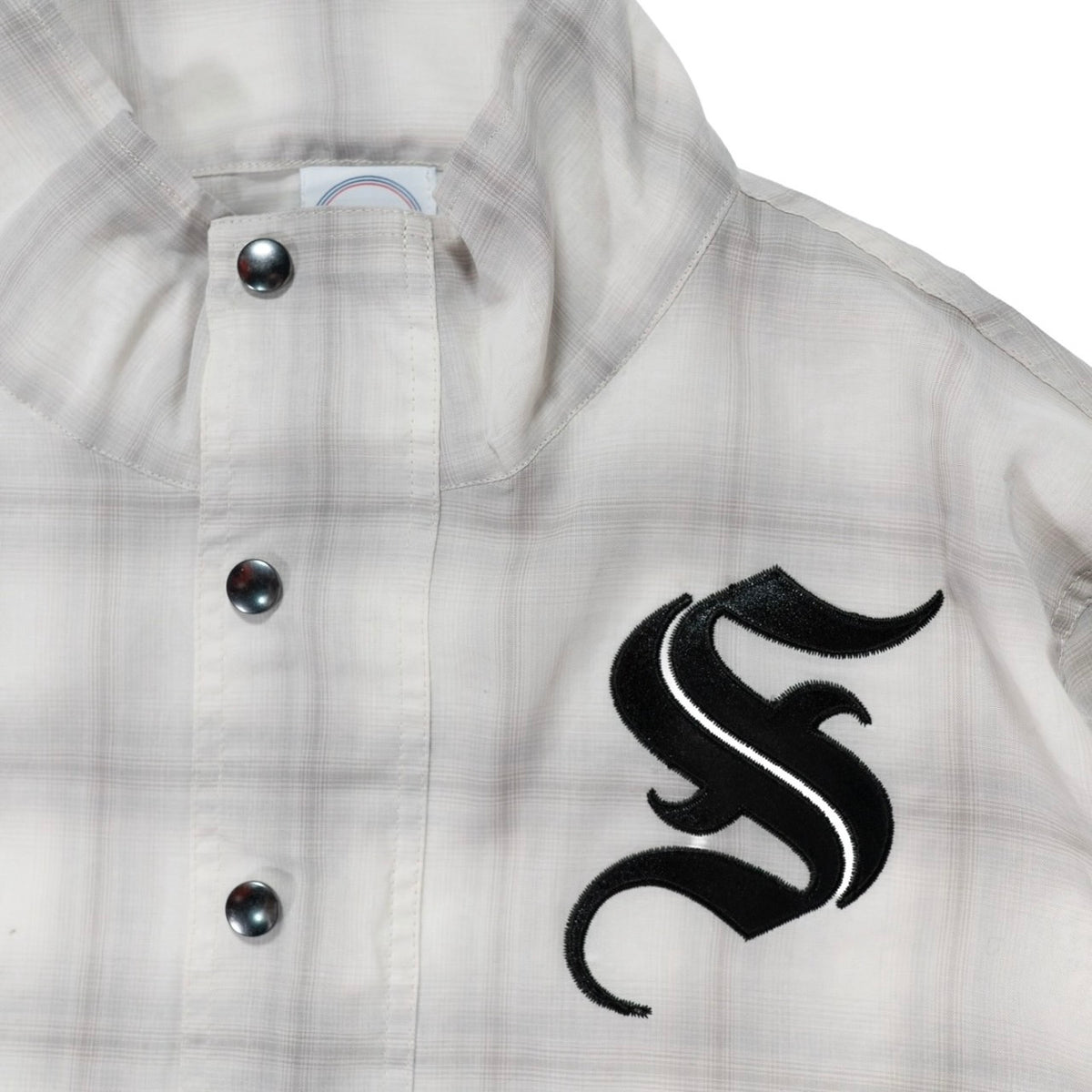 Zip Anorak Shirt / White Check