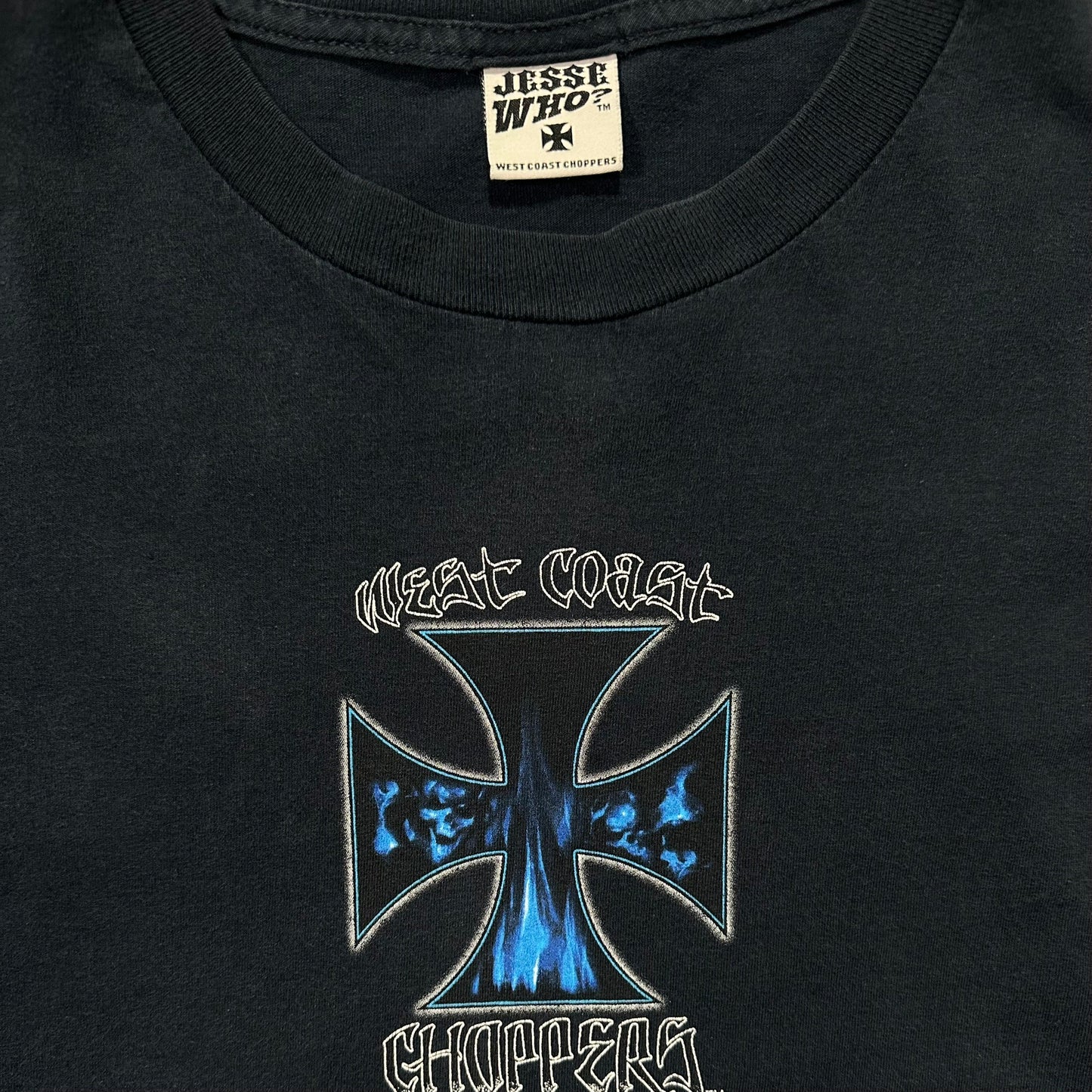 90s "WEST COAST CHOPPERS" L/S TEE NAVY / XL