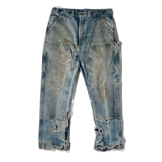 "OLD CARHARTT DOUBLE  KNEE DENIM PANTs/ INDIGO/  表記w36