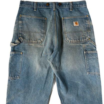 "OLD CARHARTT DOUBLE  KNEE DENIM PANTs/ INDIGO/  表記w34