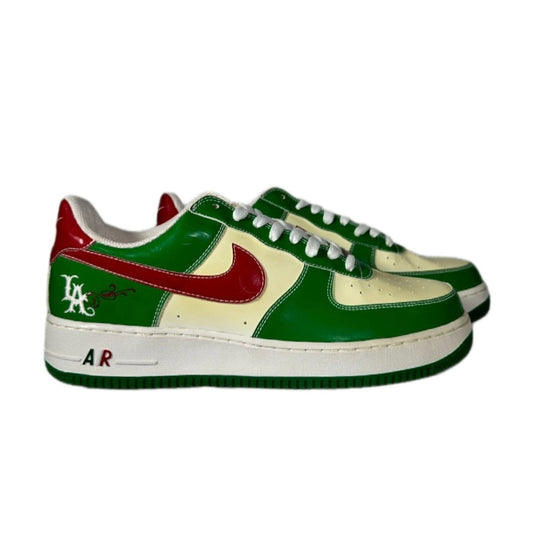 NIKE " AIR FORSE 1 Mr CARTOON" /  WHITE CLASSIC GREEN-VARSITY RED BLA VEGAZ RPRO
