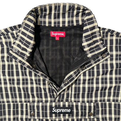 USED "supreme"2018 ANORAK JACKET / NAVY CHECK
