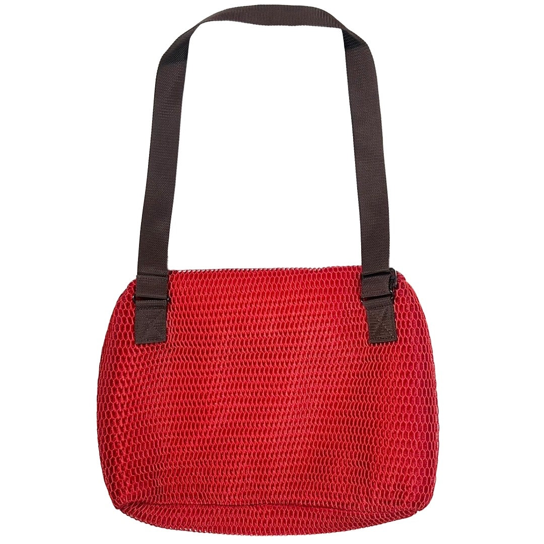 USED "ISSEY MIYAKE" SHOULDER BAG/ RED