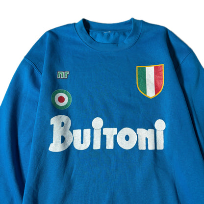 VINTAGE "NAPORI" CREW SWEAT/ BLU / 表記XL