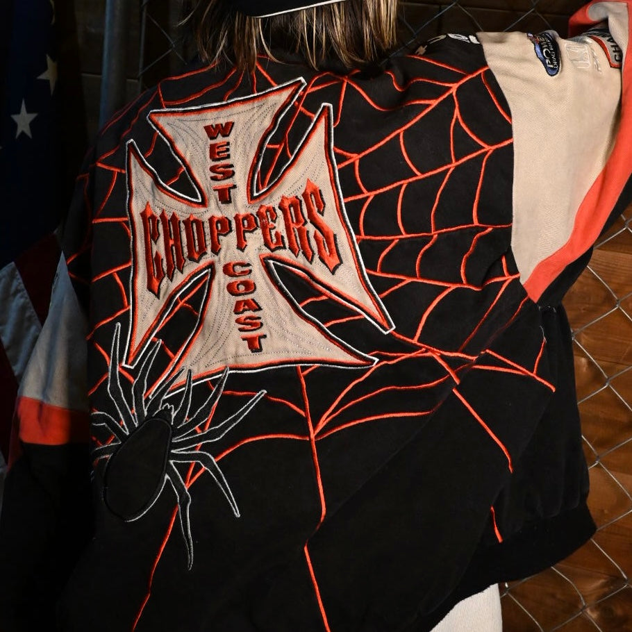 "USED" WEST COAST CHOPPERS SPIDER RACING JACKET / L
