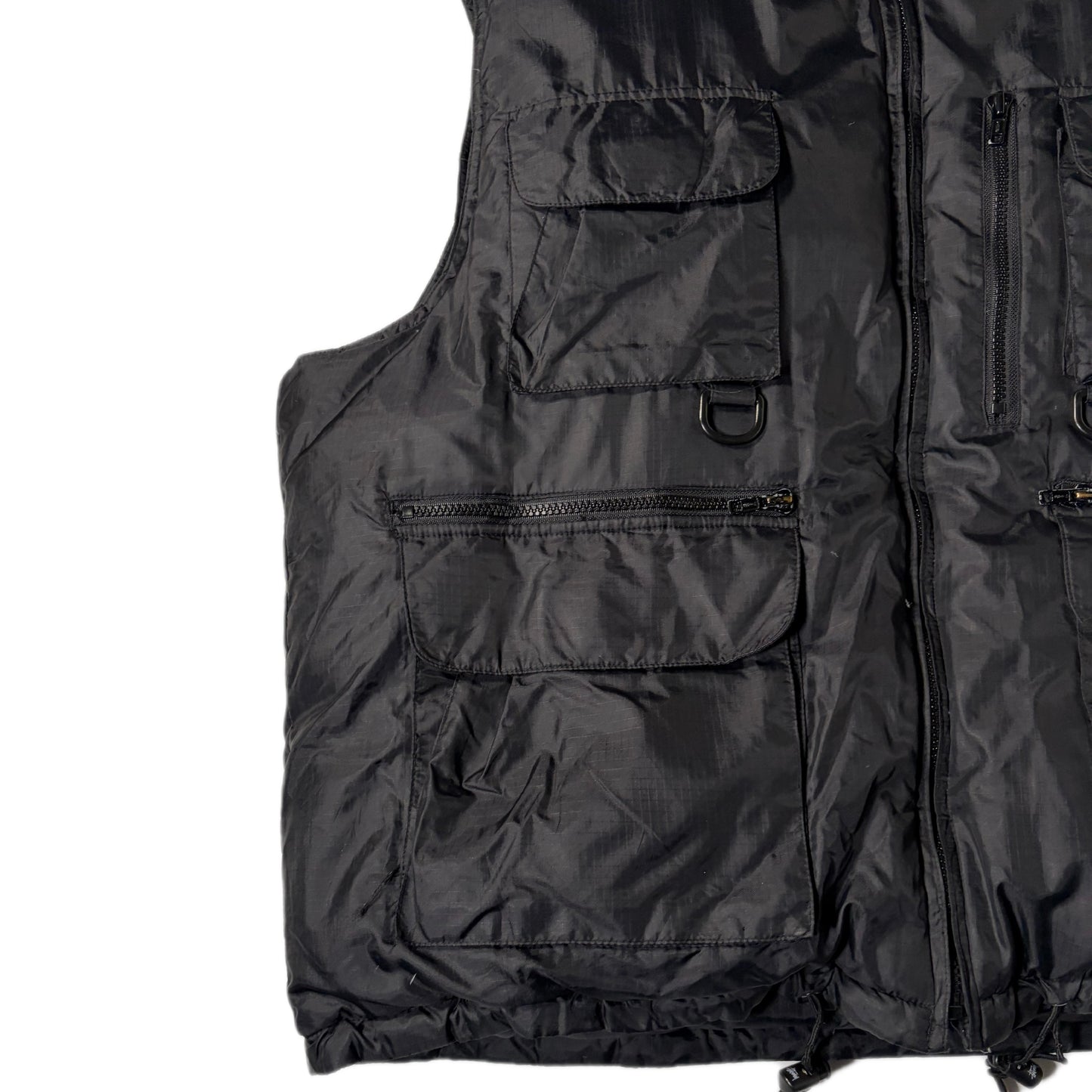 "OLD STUSSY DOWN VEST/ BLACK/  表記XL