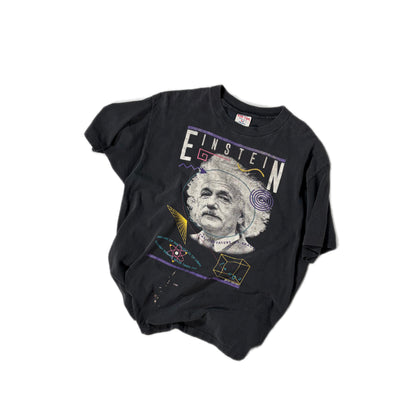 "Vintage Albert Einstein SUN FADE TEE/ BLACK /  表記XL