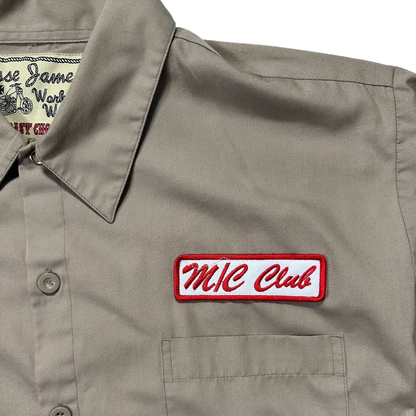 00s "WEST COAST CHOPPERS" S/S SHIRTS KHAKI / L