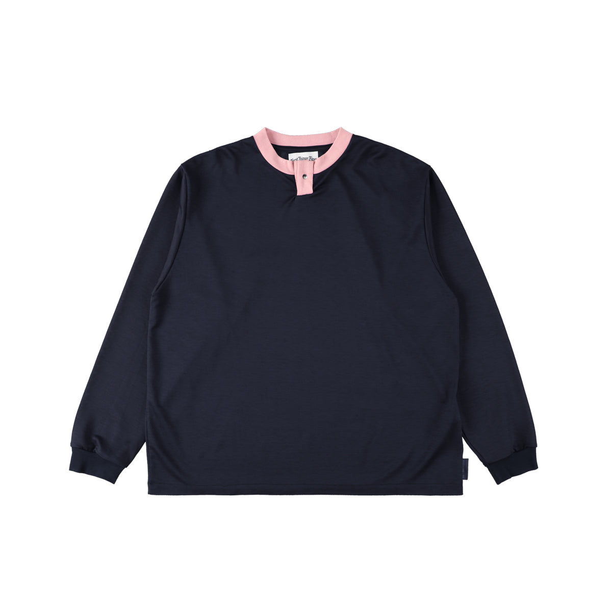 SNAP HENLY L/S TEE / NAVY