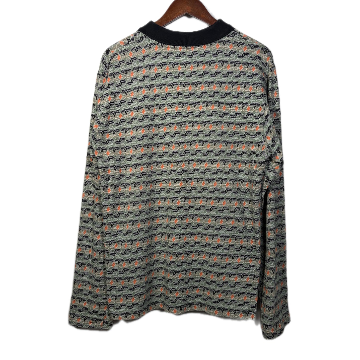 "STUSSY 22SS DIAMOED PATTERN POLO SHIRTS / SAX /  表記L