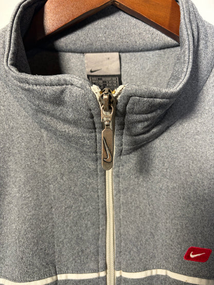 USED NIKE Zip Up Sweatshirt Track Jacket Back Embroidered Logo
　/ GREY 表記L