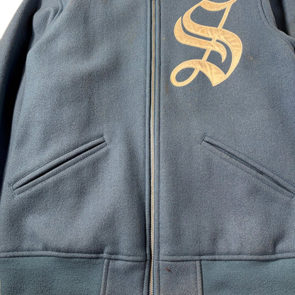 "Supreme 16AW OLD ENGLISH VARSITY JACKET/ SAX 表記M
