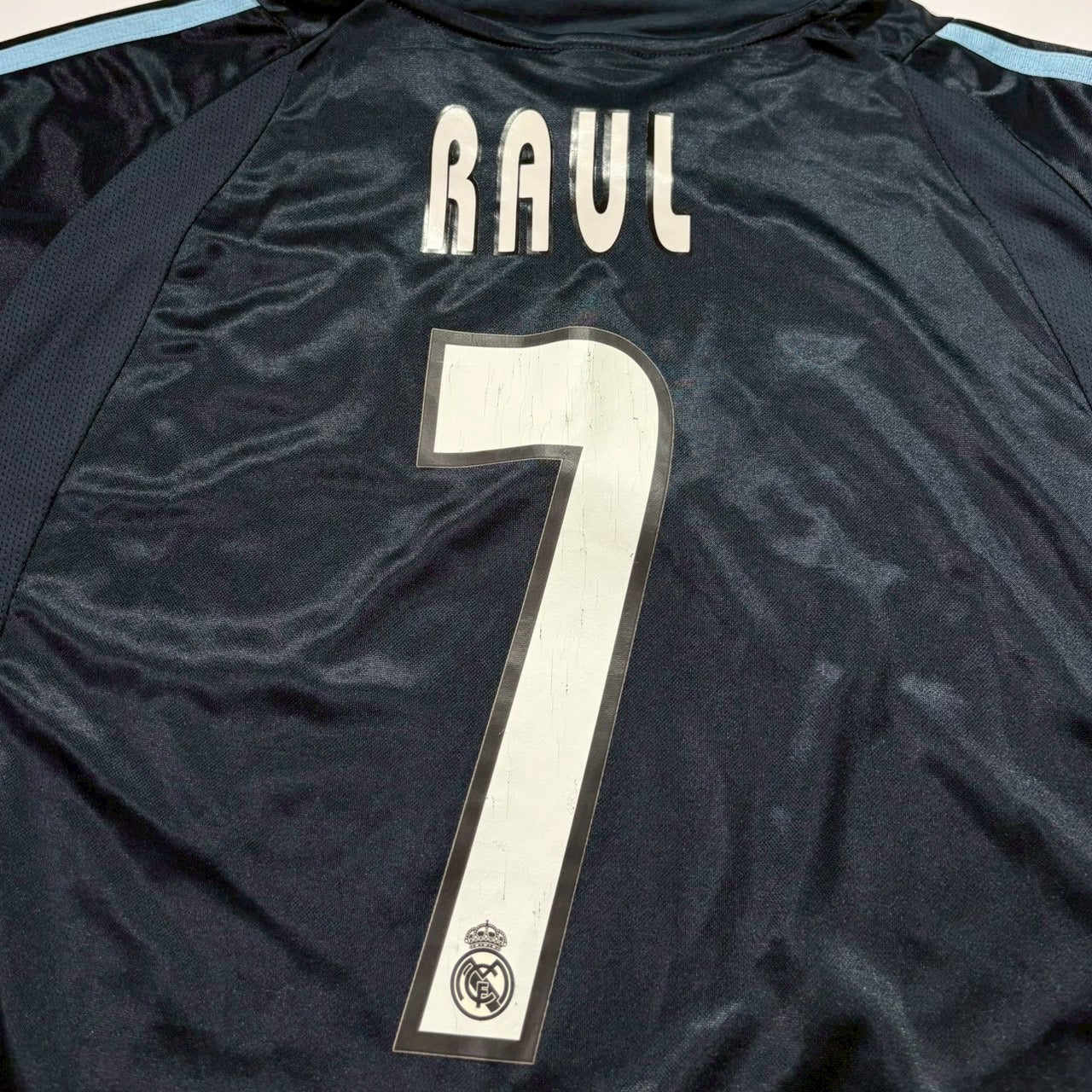 2003-04 Real Madrid "RAUL 7" DEAD STOCK Flasher付き / L