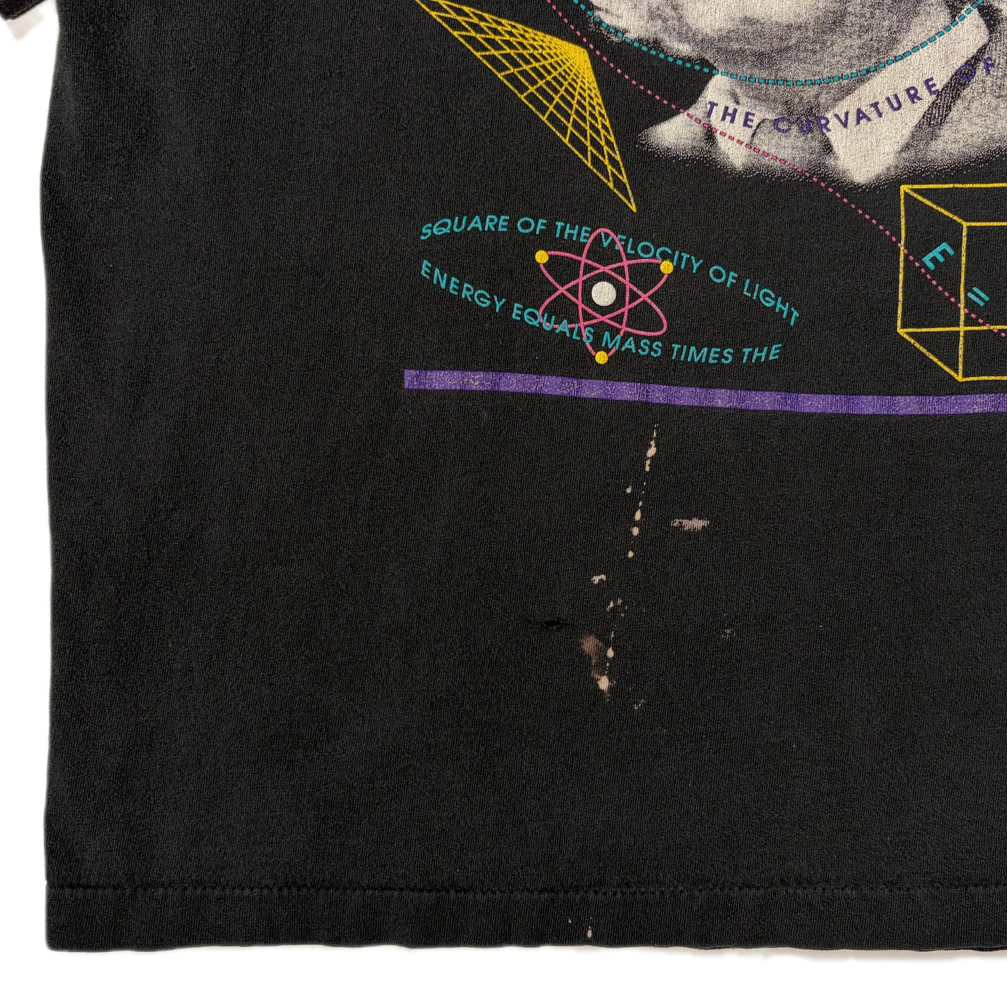"Vintage Albert Einstein SUN FADE TEE/ BLACK /  表記XL