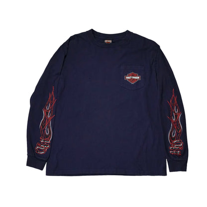 "USED" HARLEY-DAVIDSON L/S TEE / 表記L