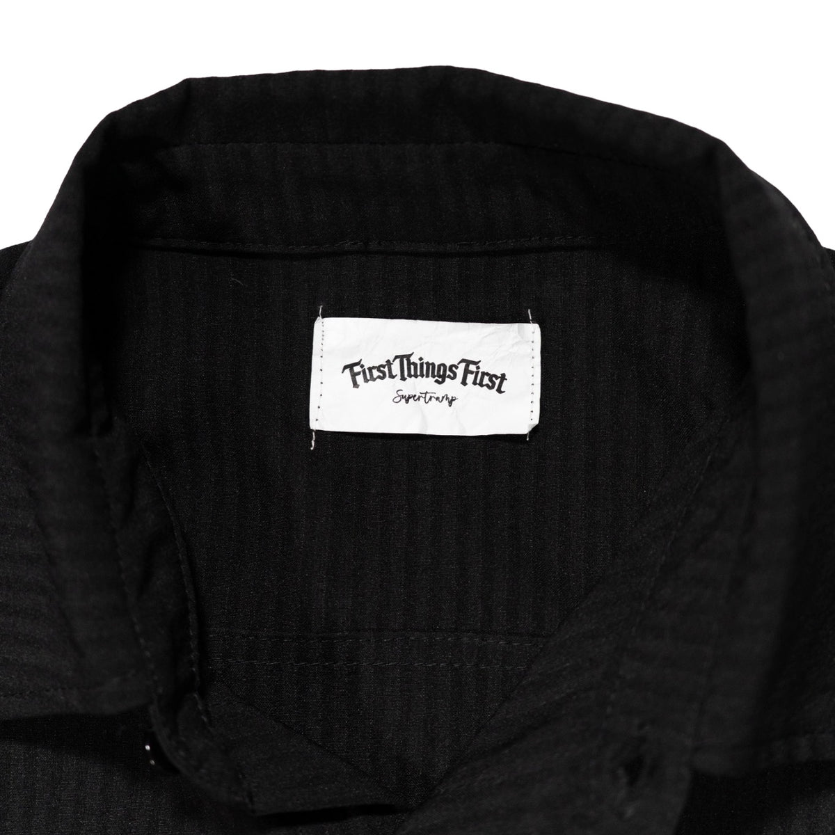 STRIPED L/S SHIRT / BLACK