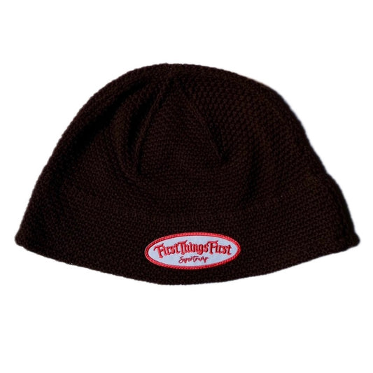FTF WAPPEN KNIT HAT / BROWN