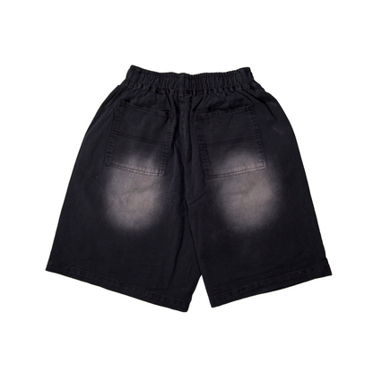 TWILL BLAST DOUBLE KNEE SHORTS /  BLACK