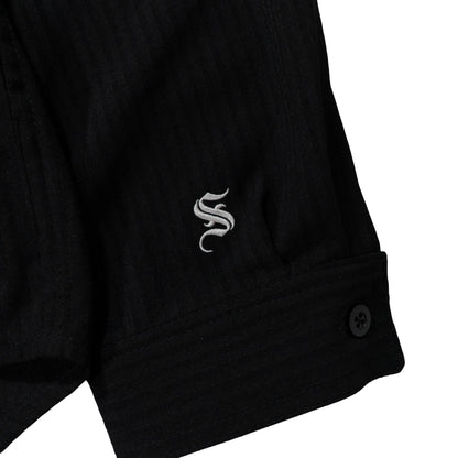 STRIPED L/S SHIRT / BLACK