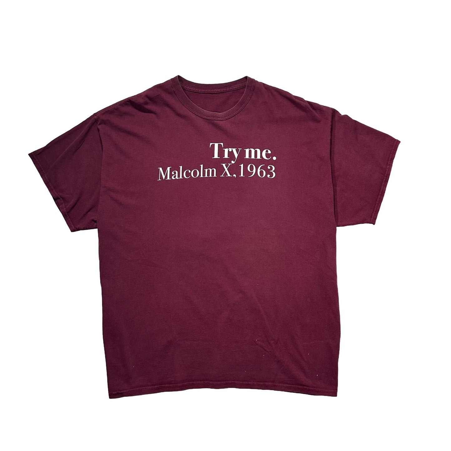 "Malcolm X Try me." S/S TEE / XL