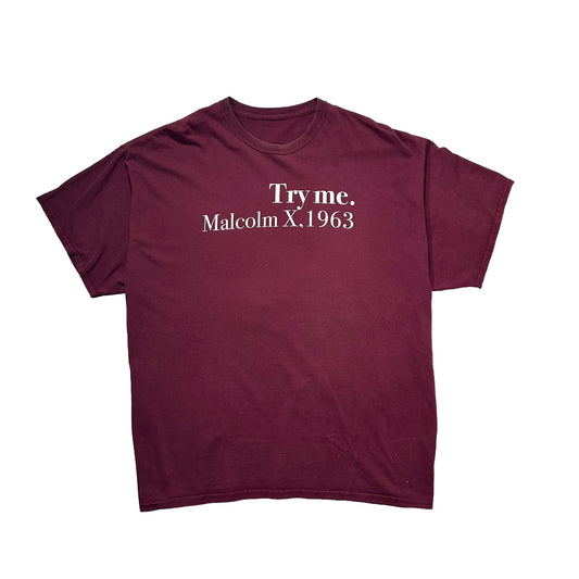 "Malcolm X Try me." S/S TEE / XL