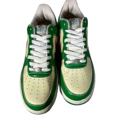 NIKE " AIR FORSE 1 Mr CARTOON" /  WHITE CLASSIC GREEN-VARSITY RED BLA VEGAZ RPRO