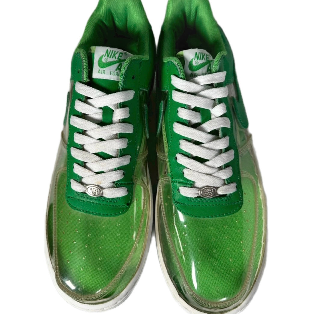 NIKE " AIR FORSE 1 TRANSPARMENT INVISIBLE" / CLEAR GREEN